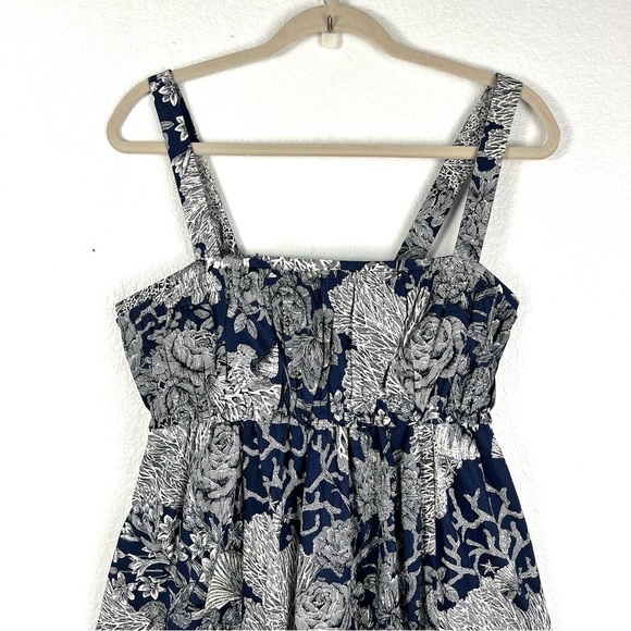 (Sold)J. Crew Gathered tank midi dress in Ratti seashell print size 4 - Picture 3 of 9